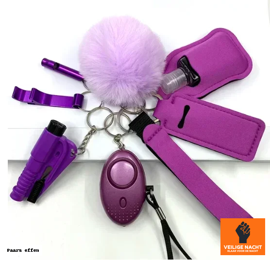 Safora - Veiligheids Sleutelhanger Set β 8-Delig