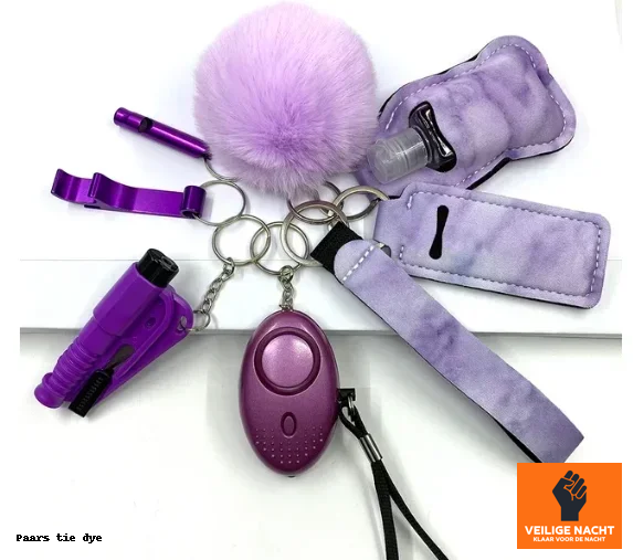Safora - Veiligheids Sleutelhanger Set β 8-Delig