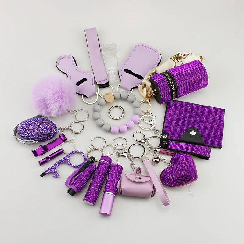 Noira™ – Luxe Veiligheids Sleutelhanger Set (19-delig)