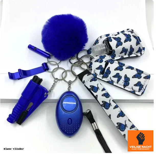Safora - Veiligheids Sleutelhanger Set – 8-Delig