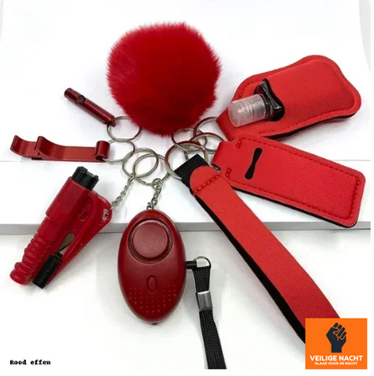 Safora - Veiligheids Sleutelhanger Set – 8-Delig