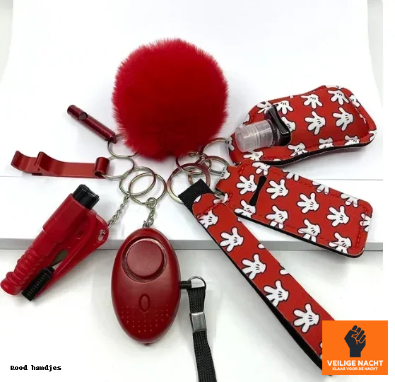 Safora - Veiligheids Sleutelhanger Set – 8-Delig
