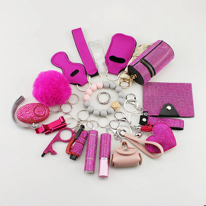 Noira™ – Luxe Veiligheids Sleutelhanger Set (19-delig)