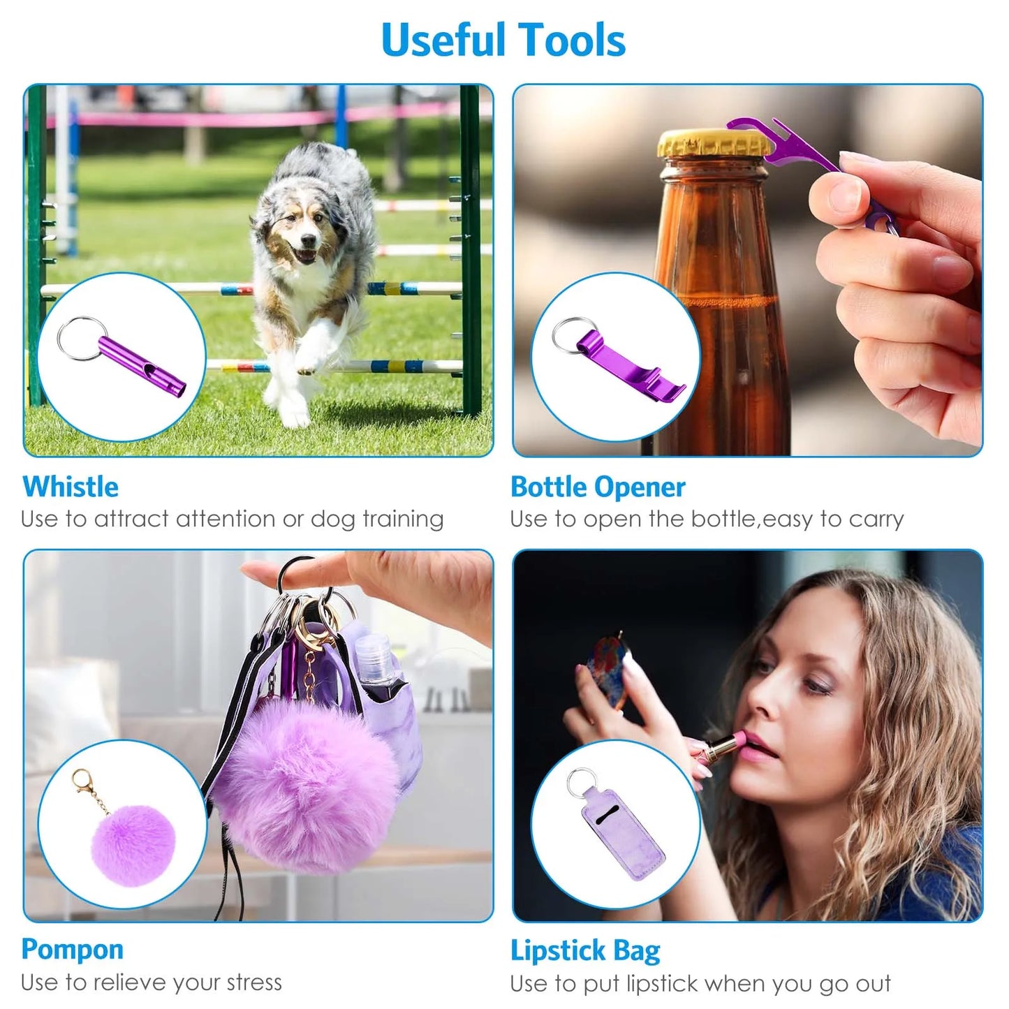 Safora™ - Veiligheids Sleutelhanger Set – 12-Delig