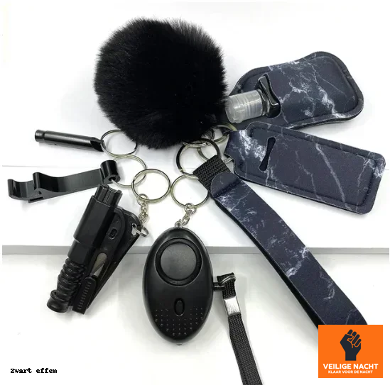Safora - Veiligheids Sleutelhanger Set – 8-Delig
